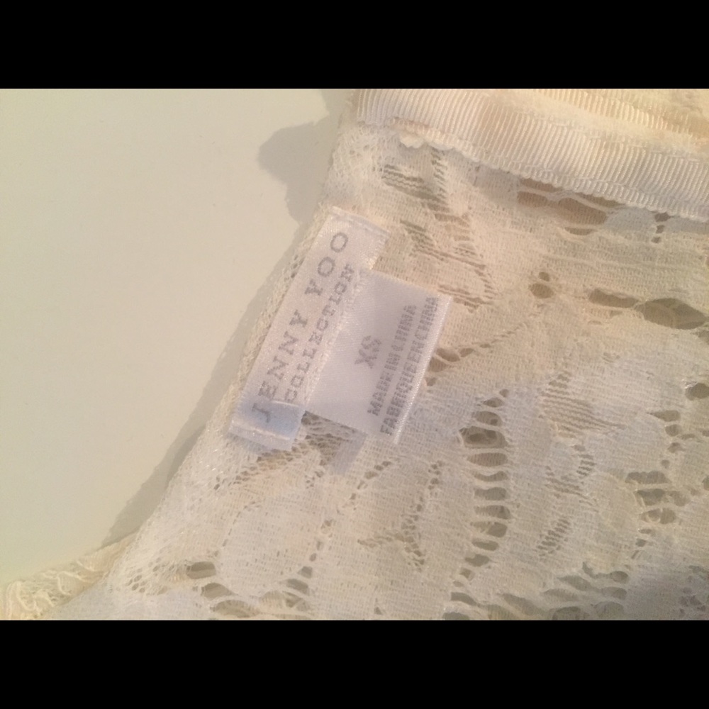 Anthropologie Jenny Yoo collection lace crop xs